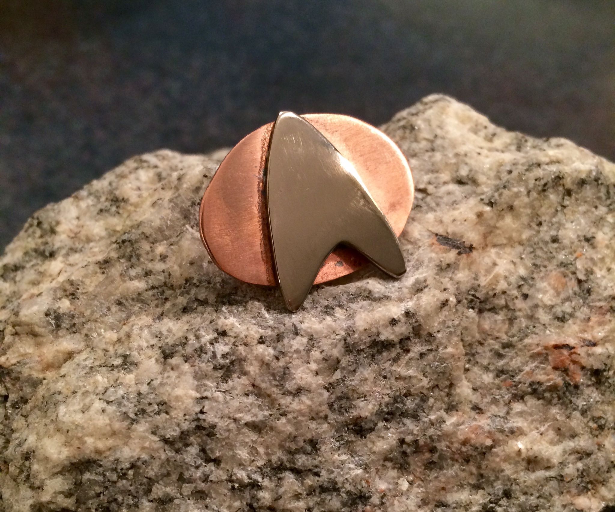Star Trek Pin! From a Nickel and a Copper Pipe