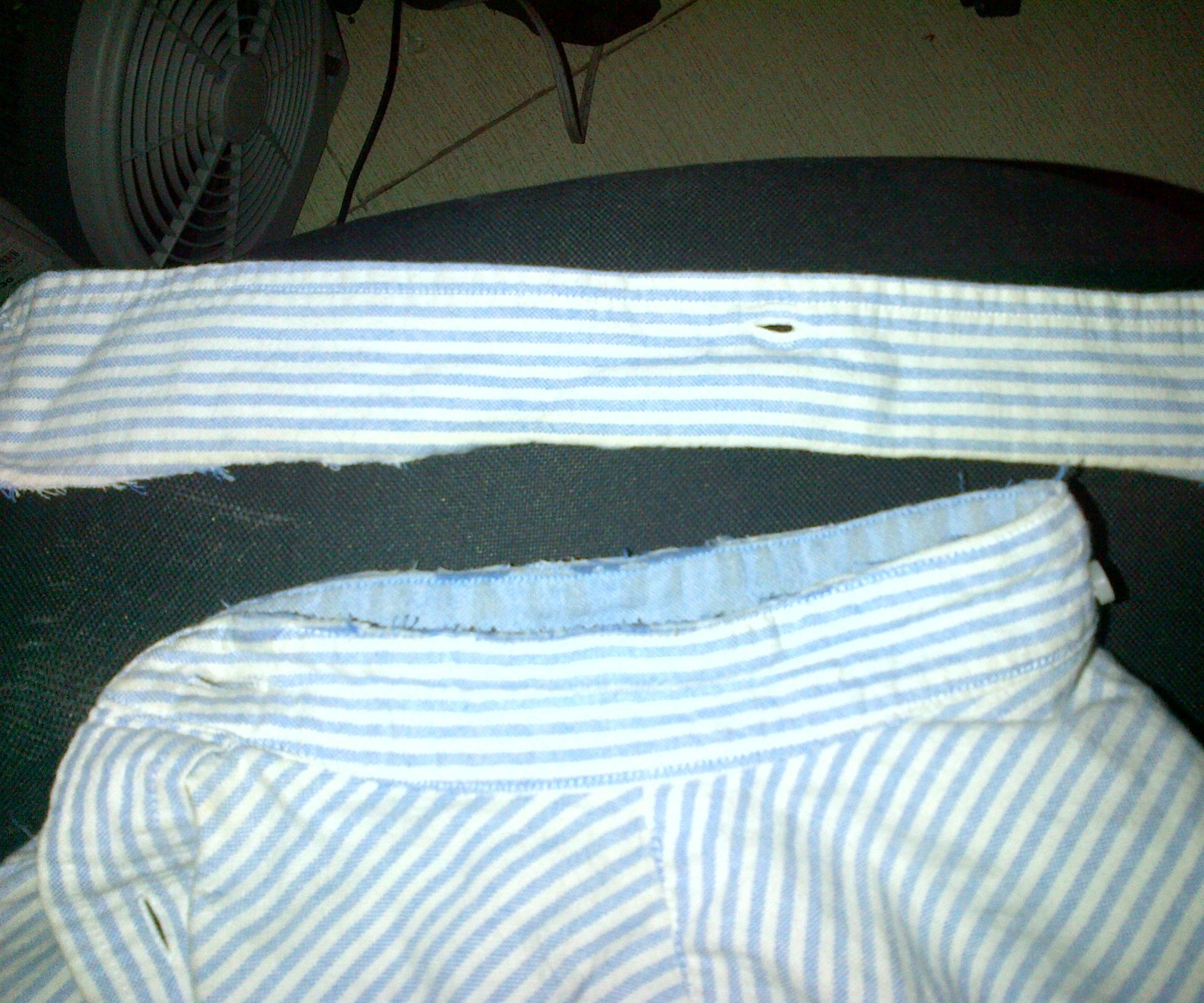 No-Sew Victorian Collar from Old Shirt