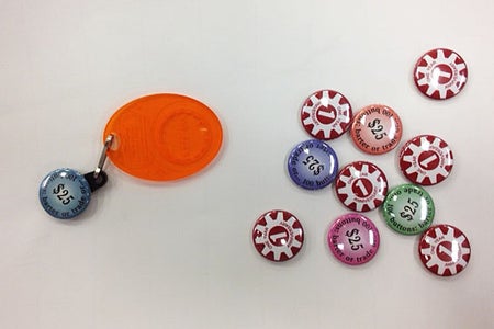 A Handheld One Inch Button Template - I Made It at TechShop San Jose