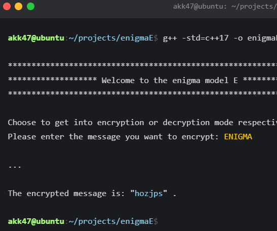 Enigma-E : Encryption Inspired by History