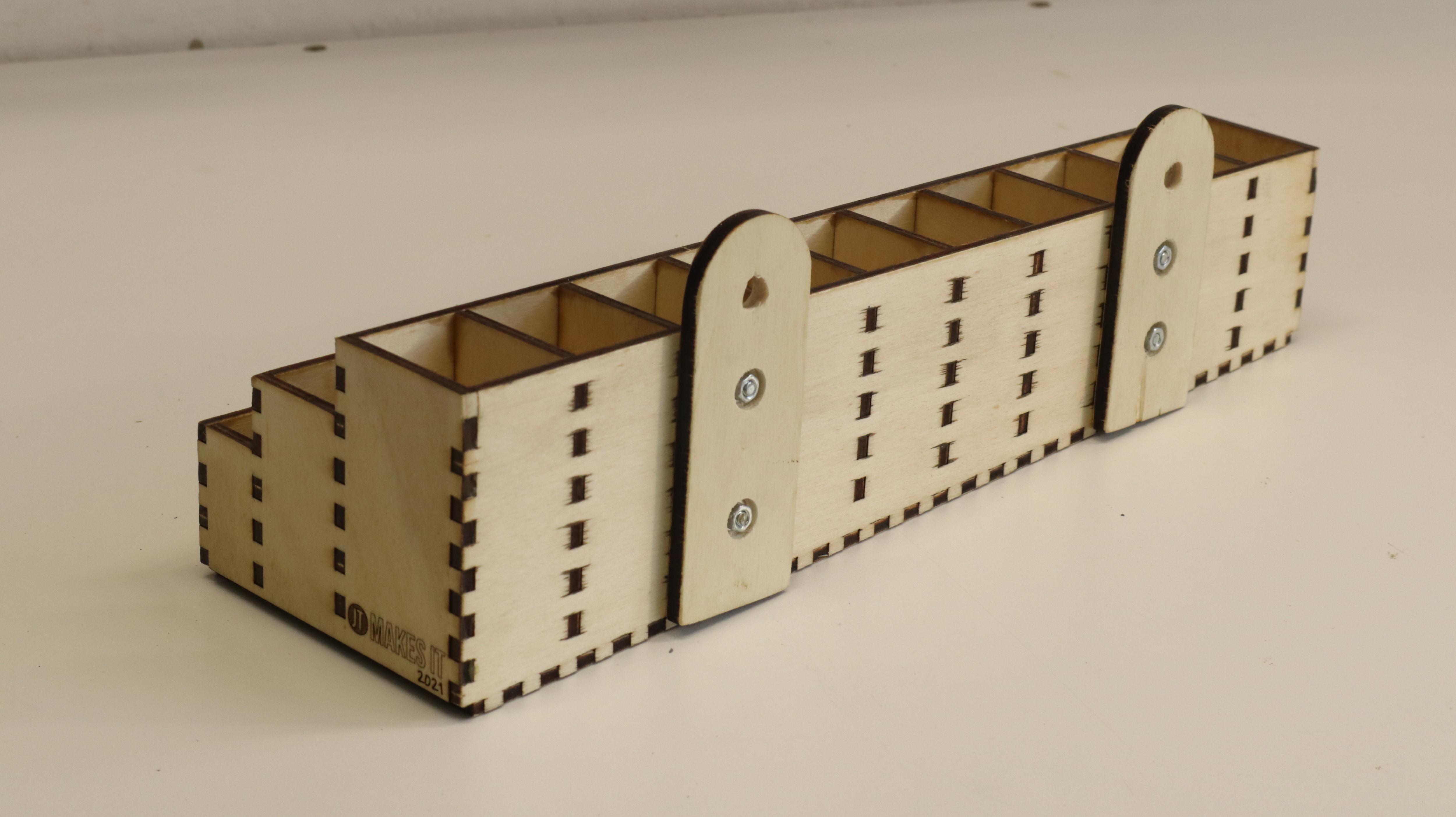Laser Cut Drill Bit Organizer and CNC Routed Drill Bit Sorting Gauge