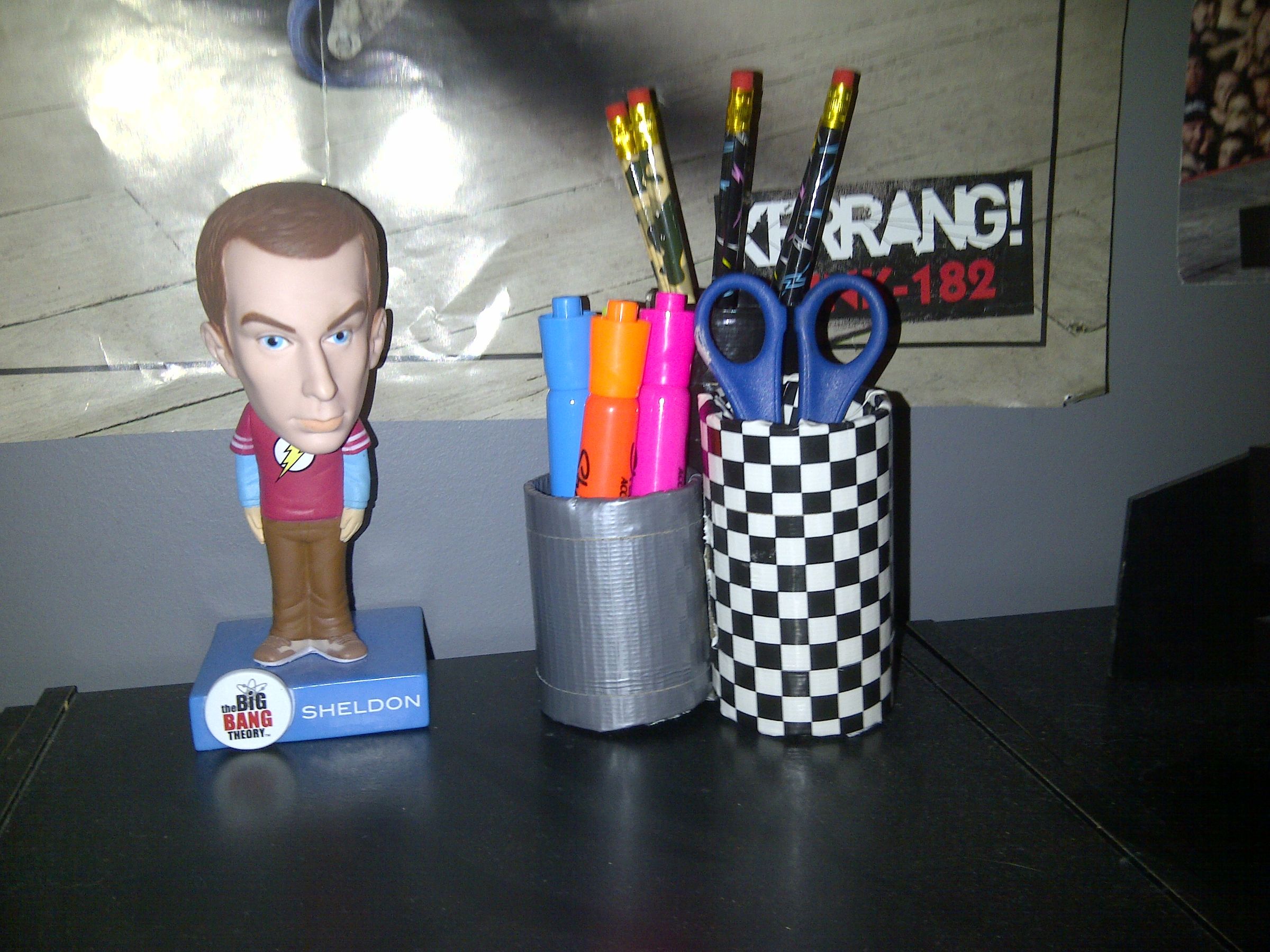 Duct Tape and Cardboard Organization Station