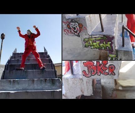 How to Make Joker Dancing on Stairs Diorama | DIY Graffiti Wall Art.