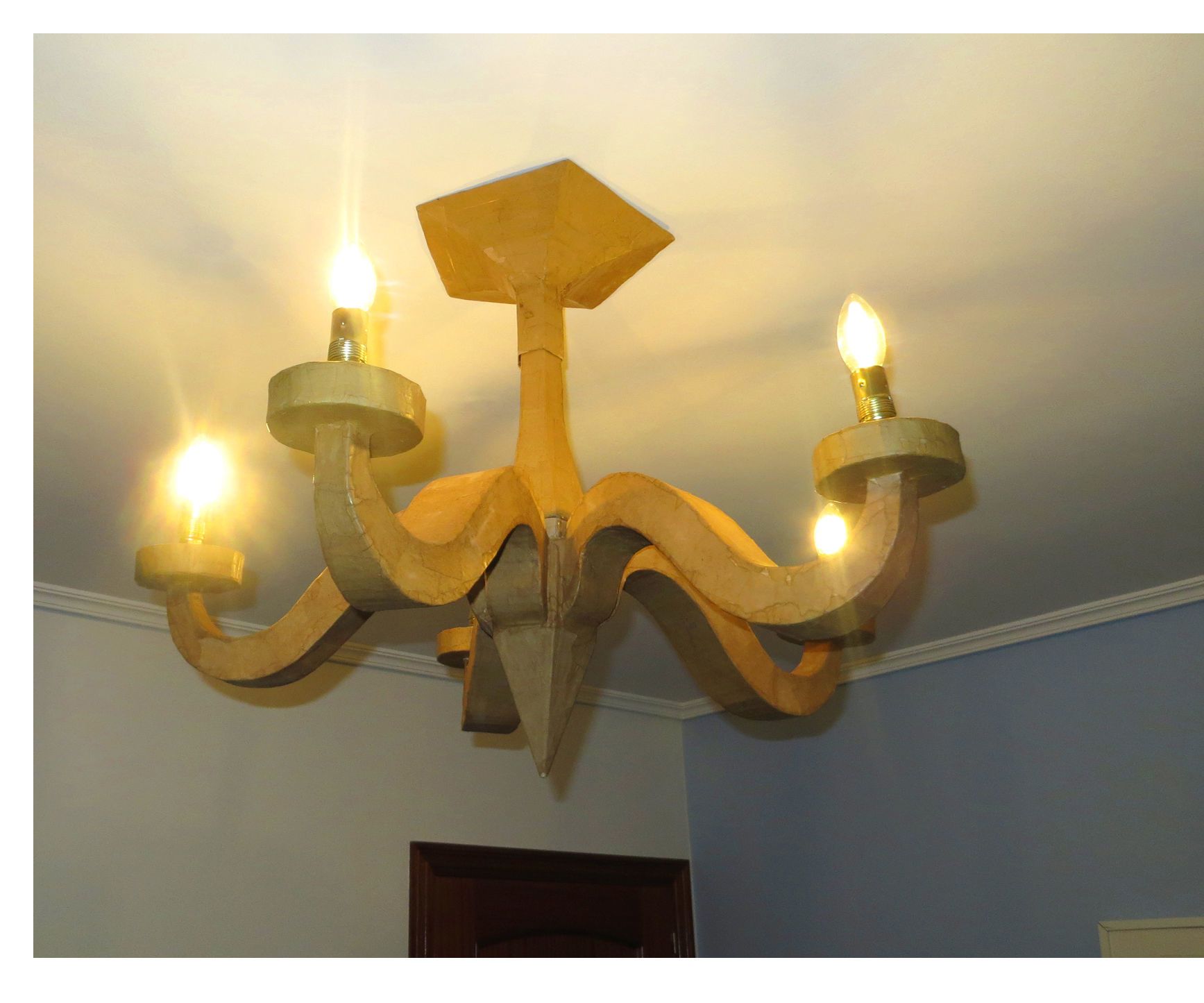 Recycled Cardboard Lamp