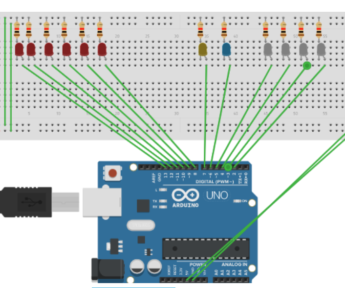 TinkerCad Binary Clock