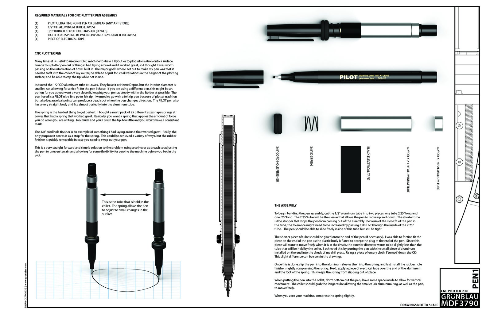 Coil-over Pen for CNC Plotting