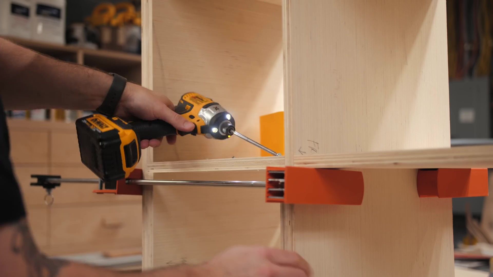 How to Build a DIY Plywood Media Console // Limited Tools Build 11
