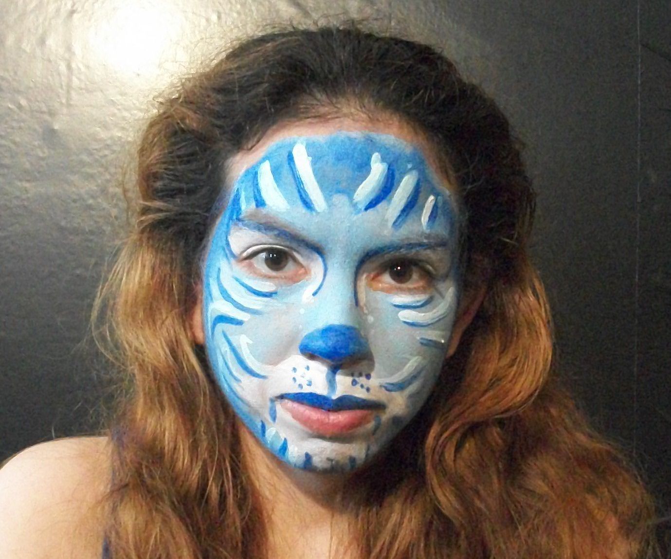 Blue Cat Face Paint