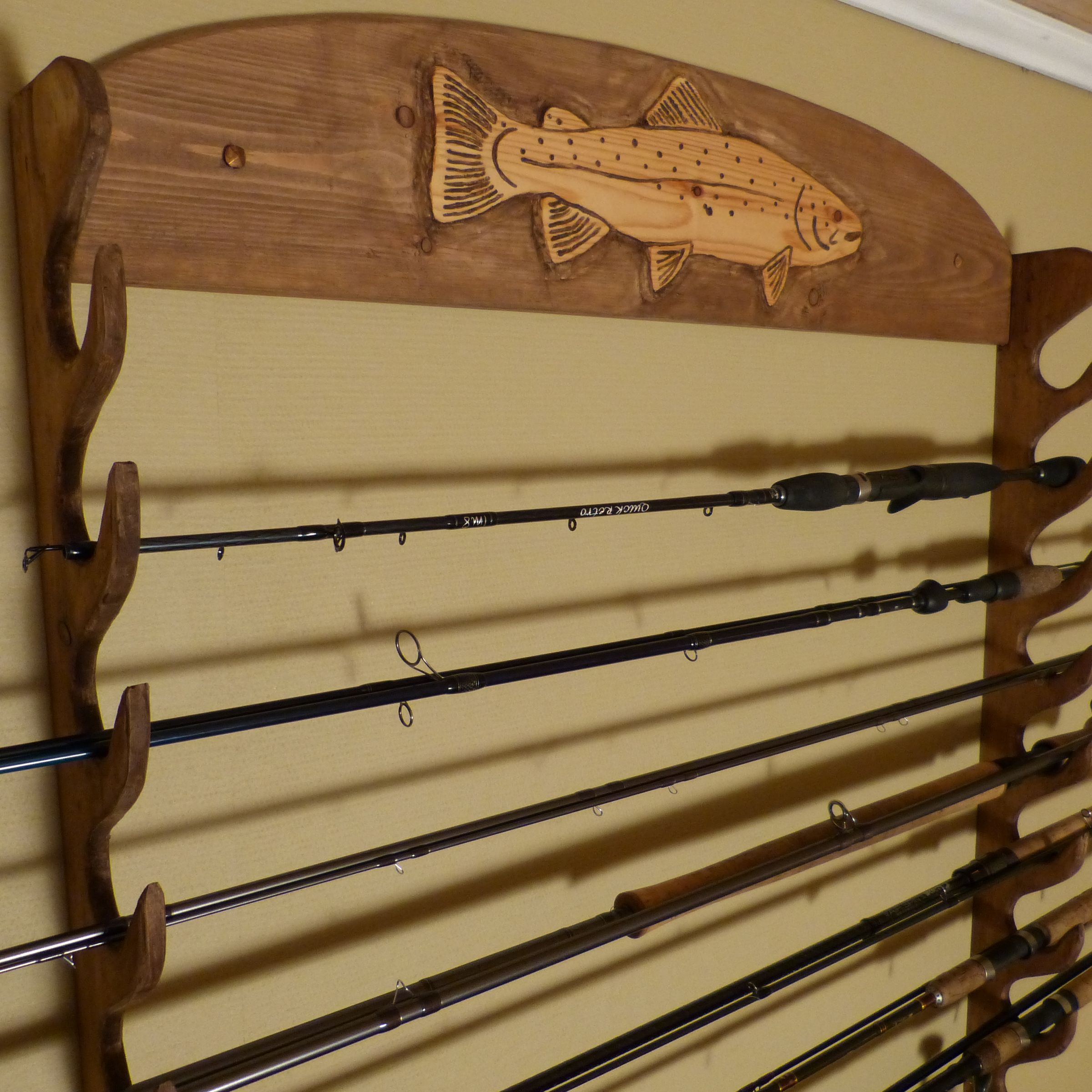 DIY Fishing Rod Storage Rack , Wallmounted : 15 Steps (with Pictures ...