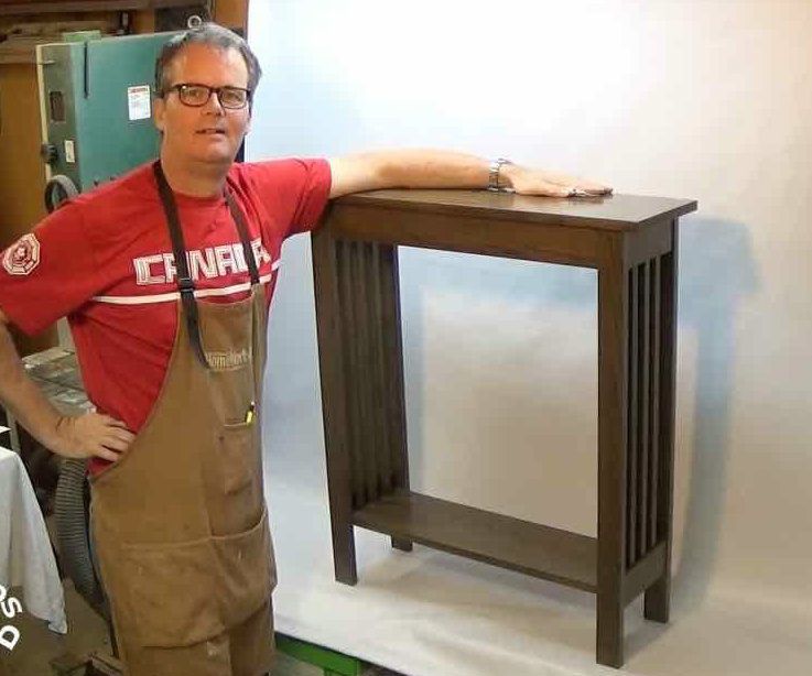 White Oak Side Table in the Mission Style