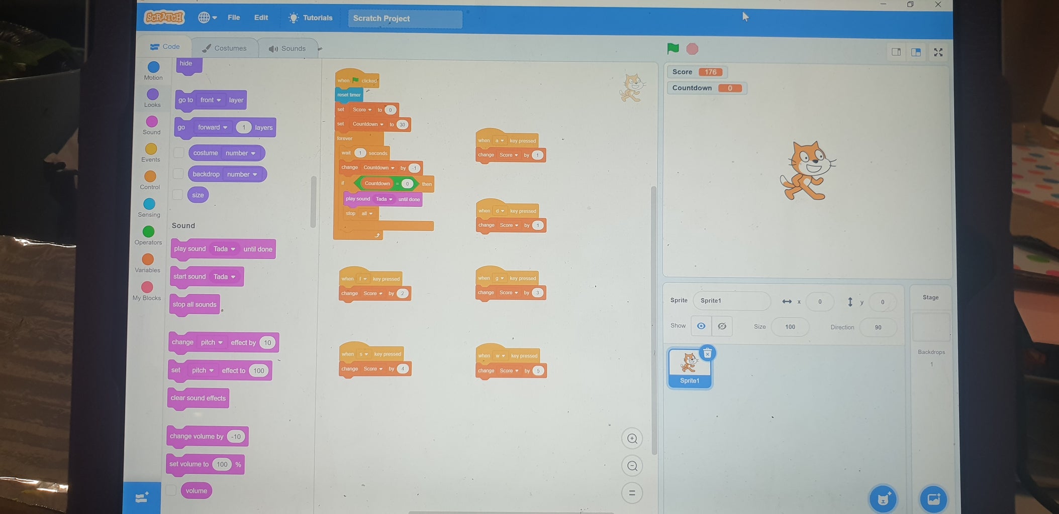 Timed Obstacle Course Game Using Scratch and Makey Makey : 14 Steps ...