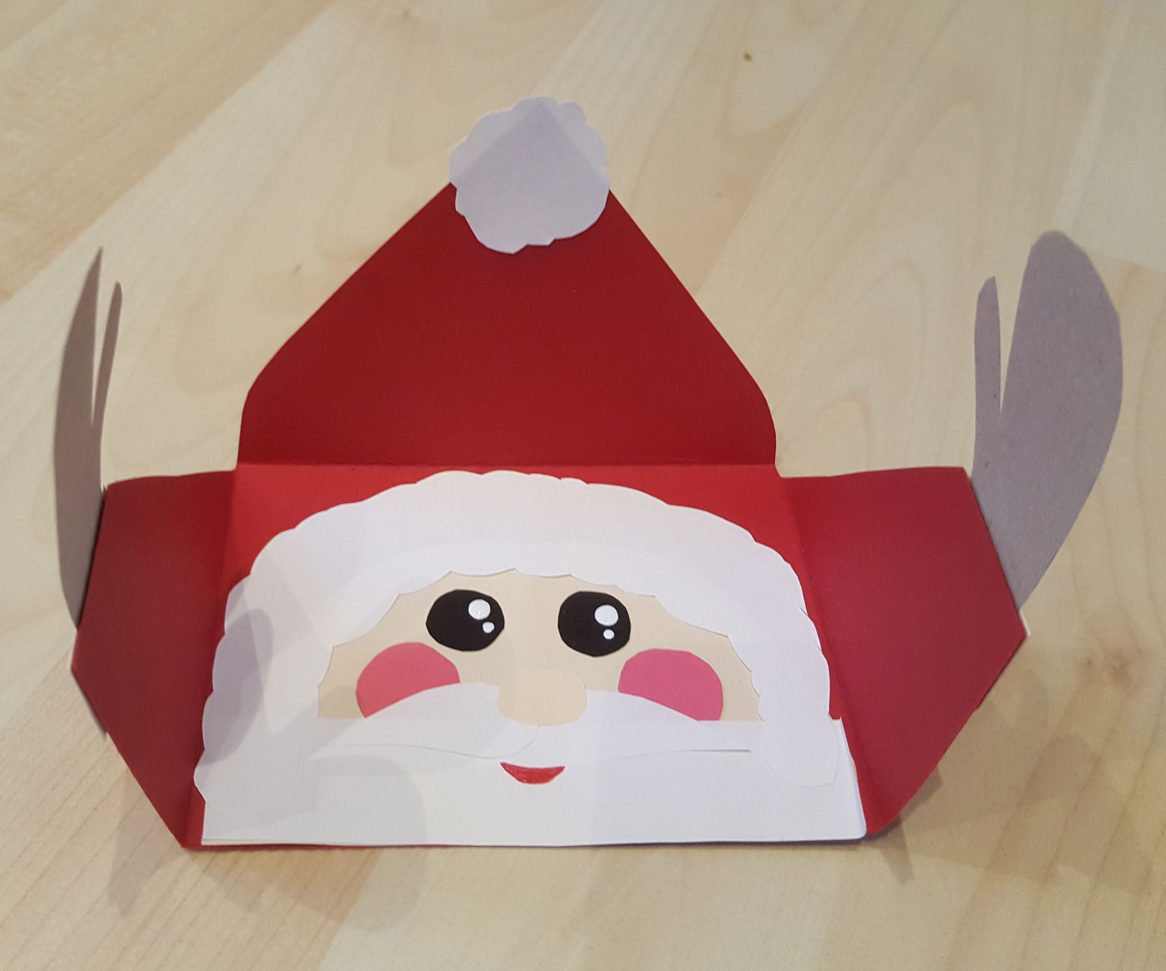 Hugging Santa Christmas Card