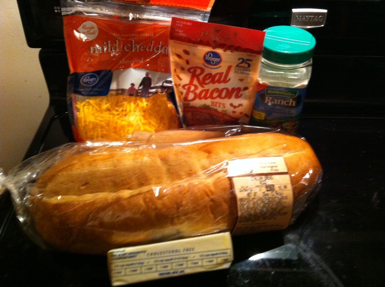 Easy Three Step Cheddar Bacon Ranch Bread