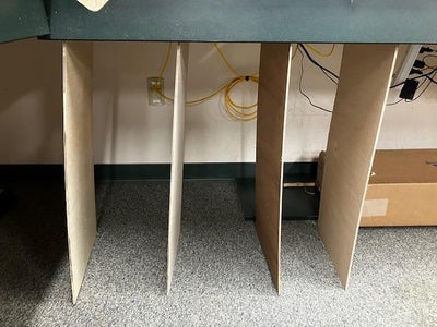 Securing the Plywood to the Desk