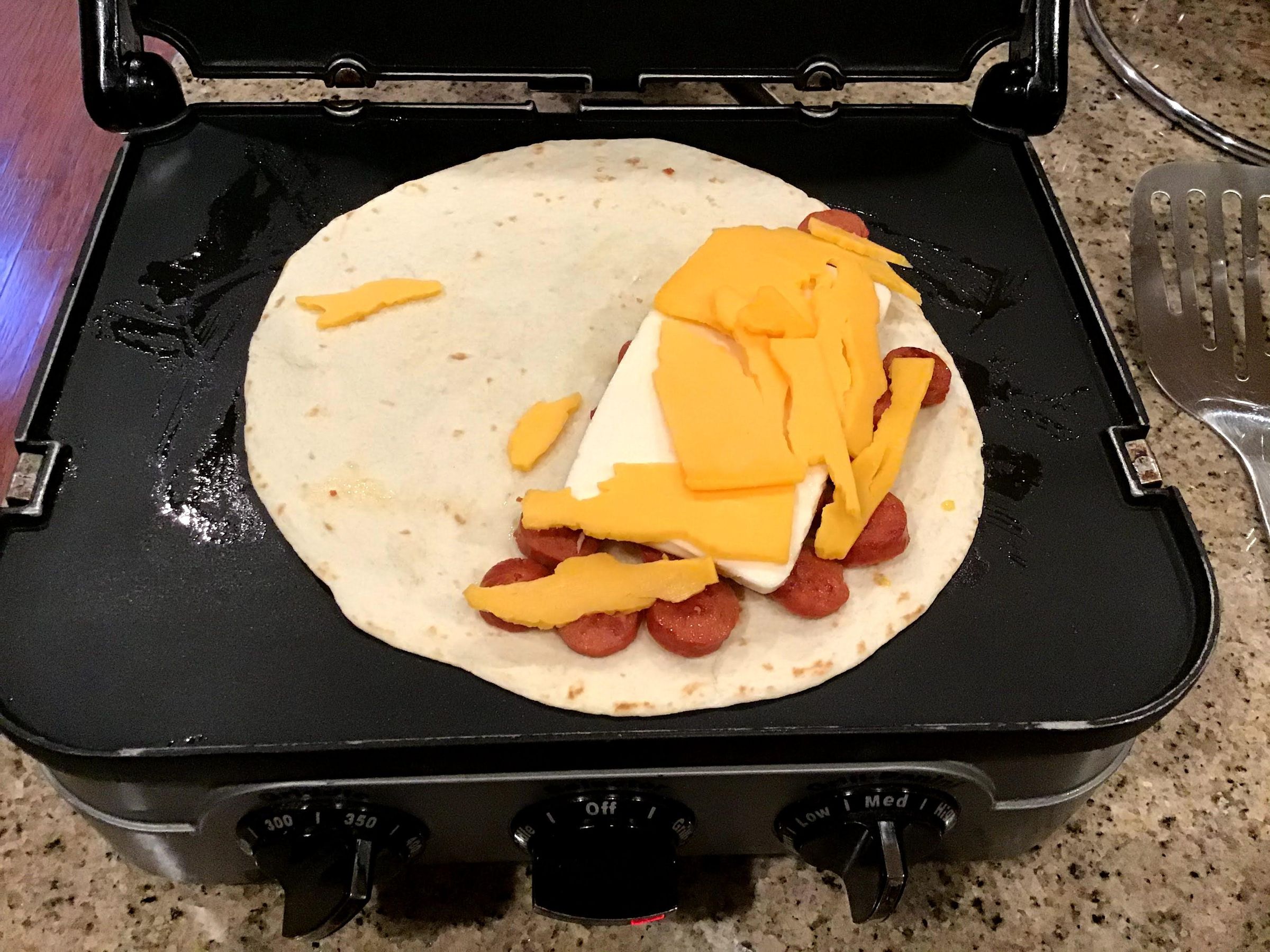 Cheesy HotDog Quesadillas 4 Steps Instructables