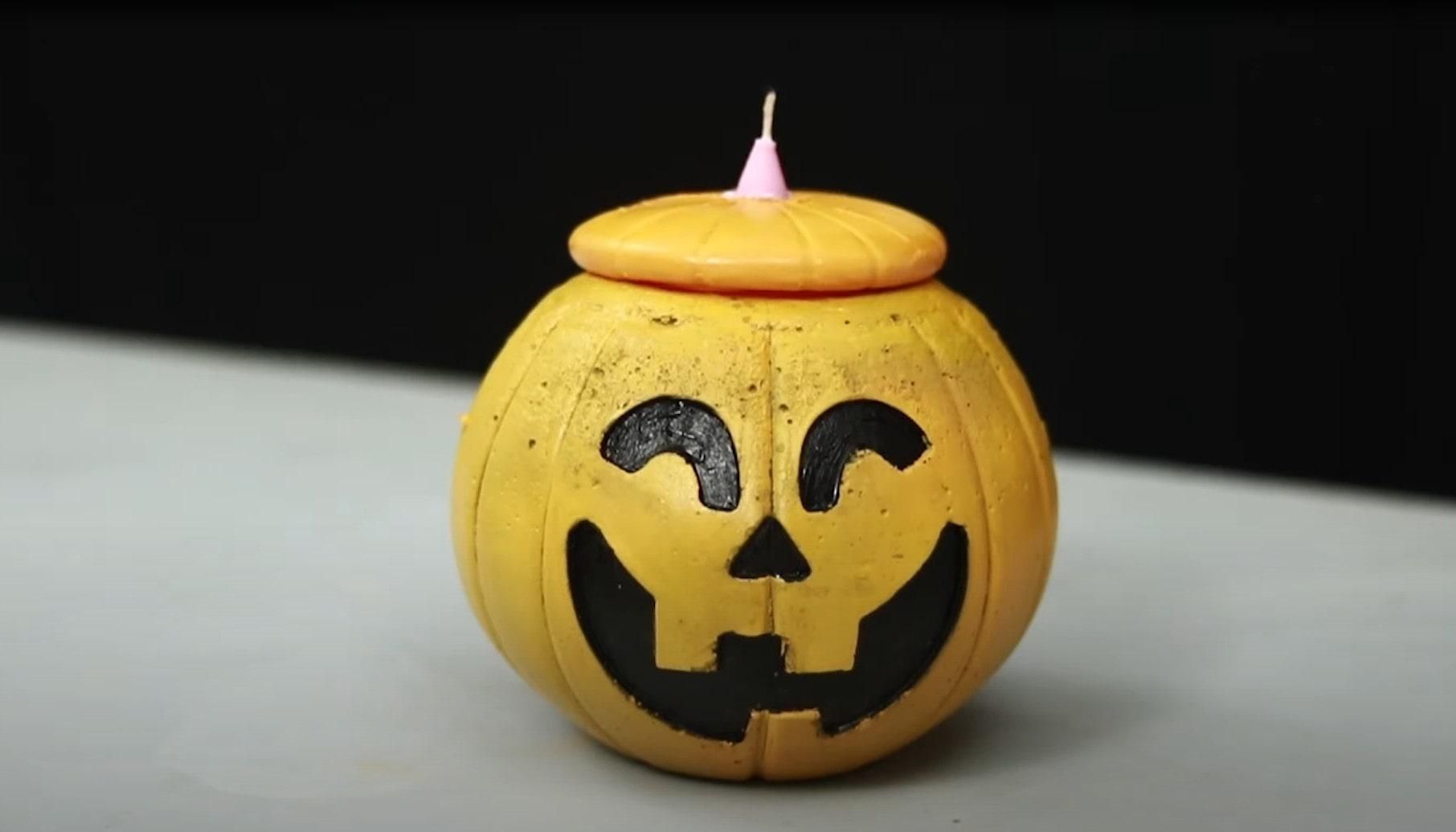 Halloween Candle Pumpkin Carving 6 Steps Instructables