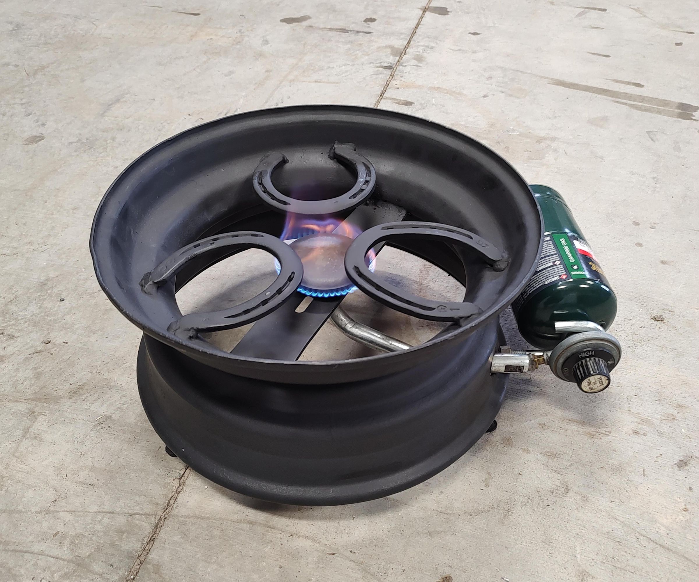 Propane Camp Stove From Reclaimed Parts 