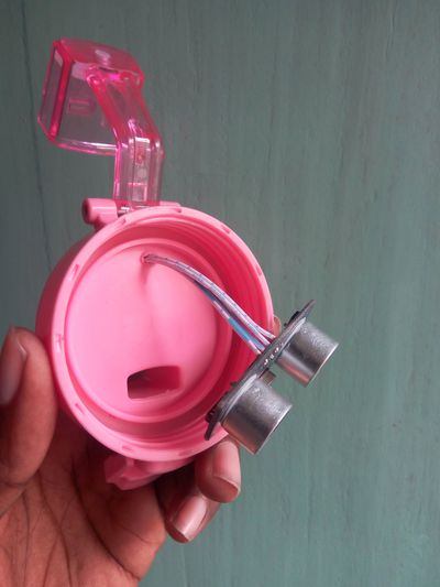 Attaching Ultrasonic Sensor With Bottle Cap