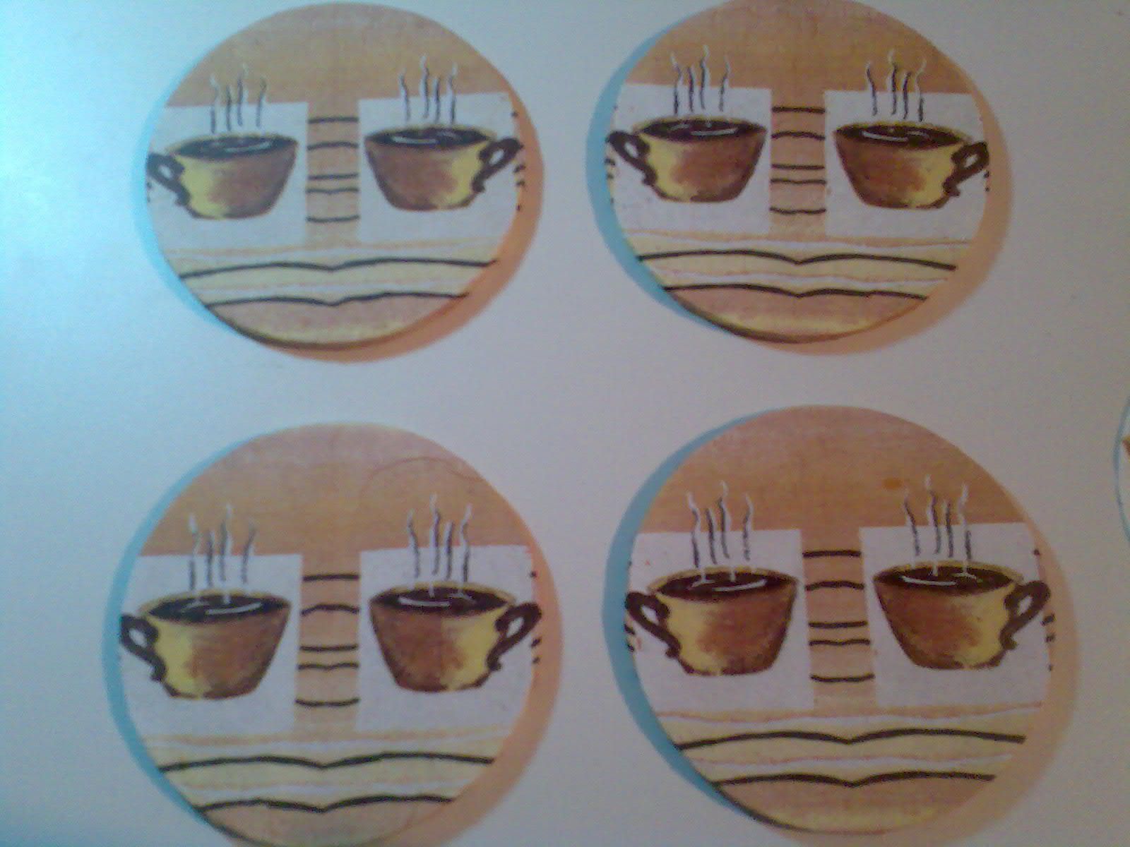 Charming Coffee Mug Coasters - Decoupage