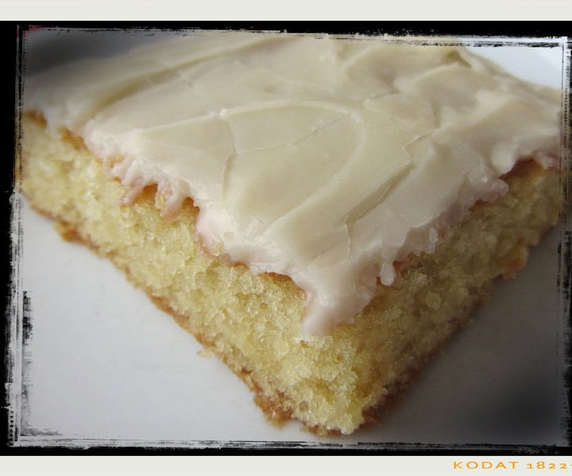 White Texas Sheet Cake
