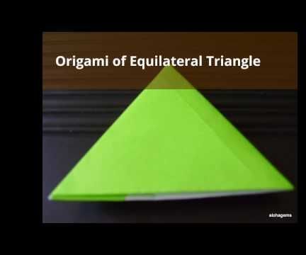How to Make Origami of Equilateral Triangles With Pockets on Each Sides