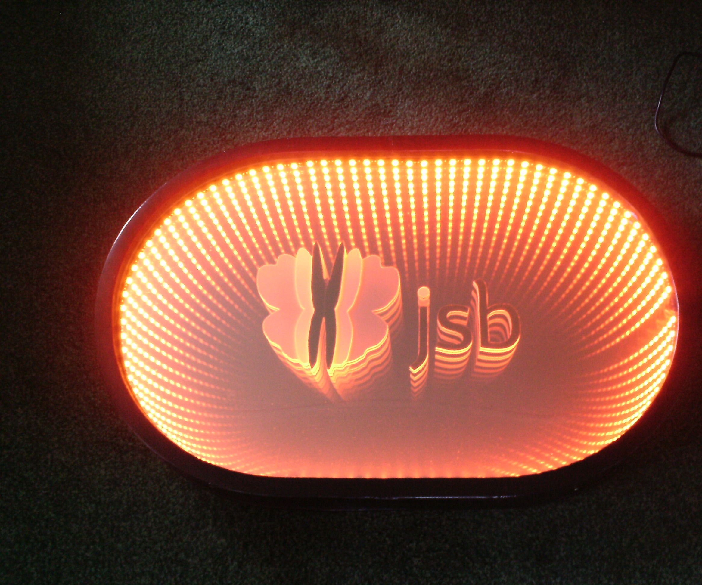 Infinity Mirror for Glass Top Table