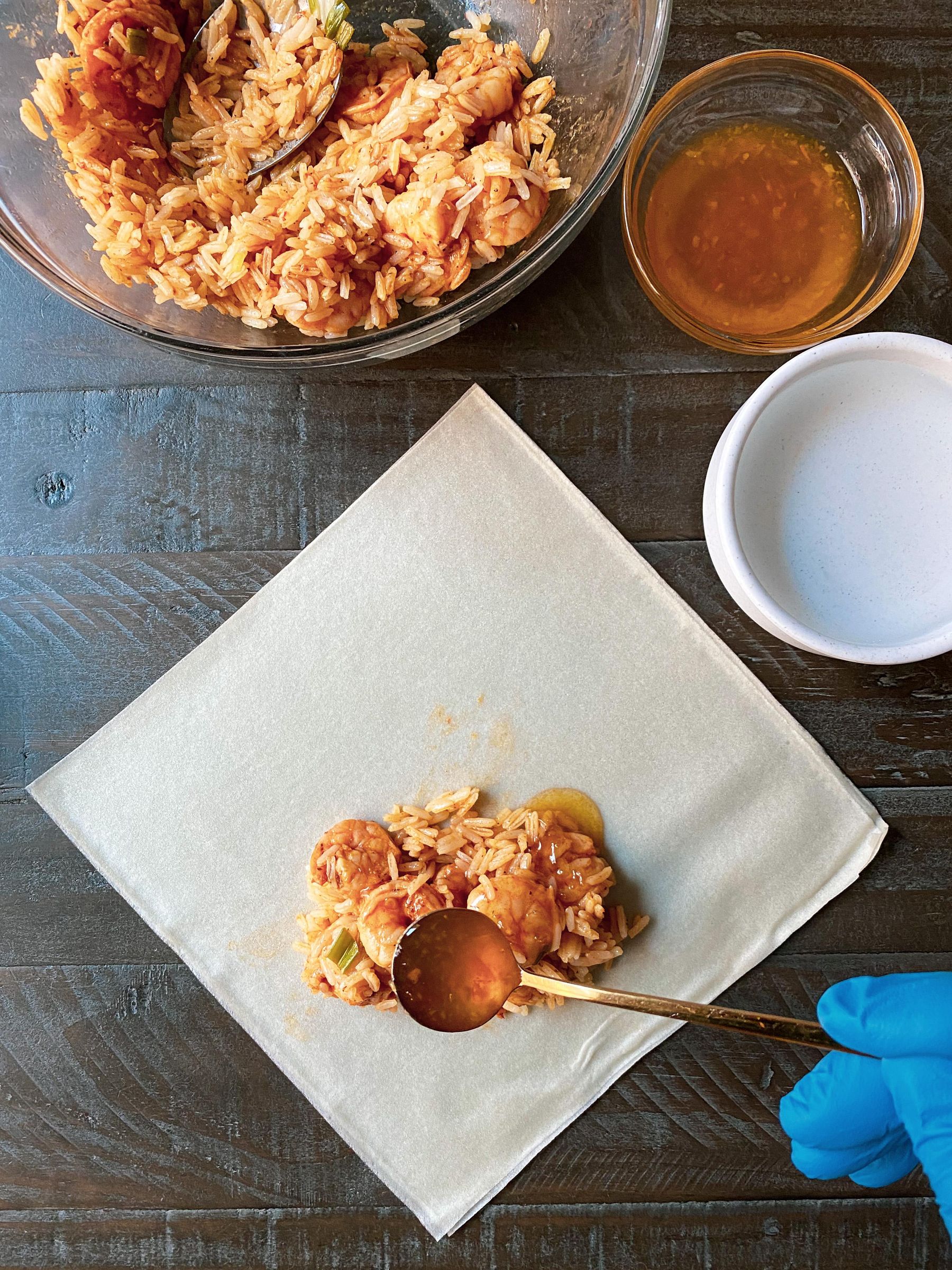 How to Roll Egg Rolls Jerk Shrimp Egg Rolls 4 Steps (with Pictures