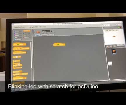 Blinking LED With Scratch for PcDuino