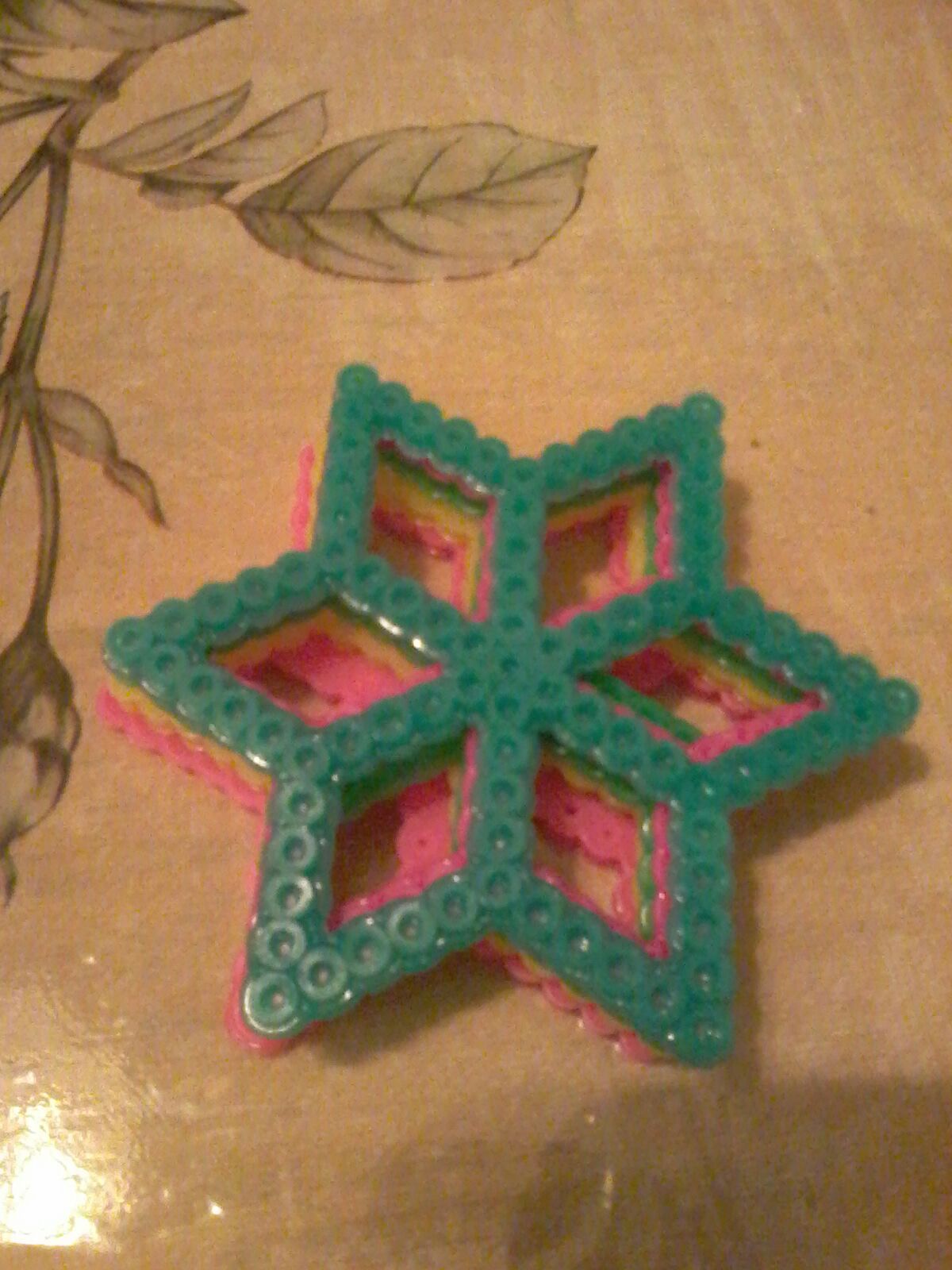 perler beads frozen snowflake