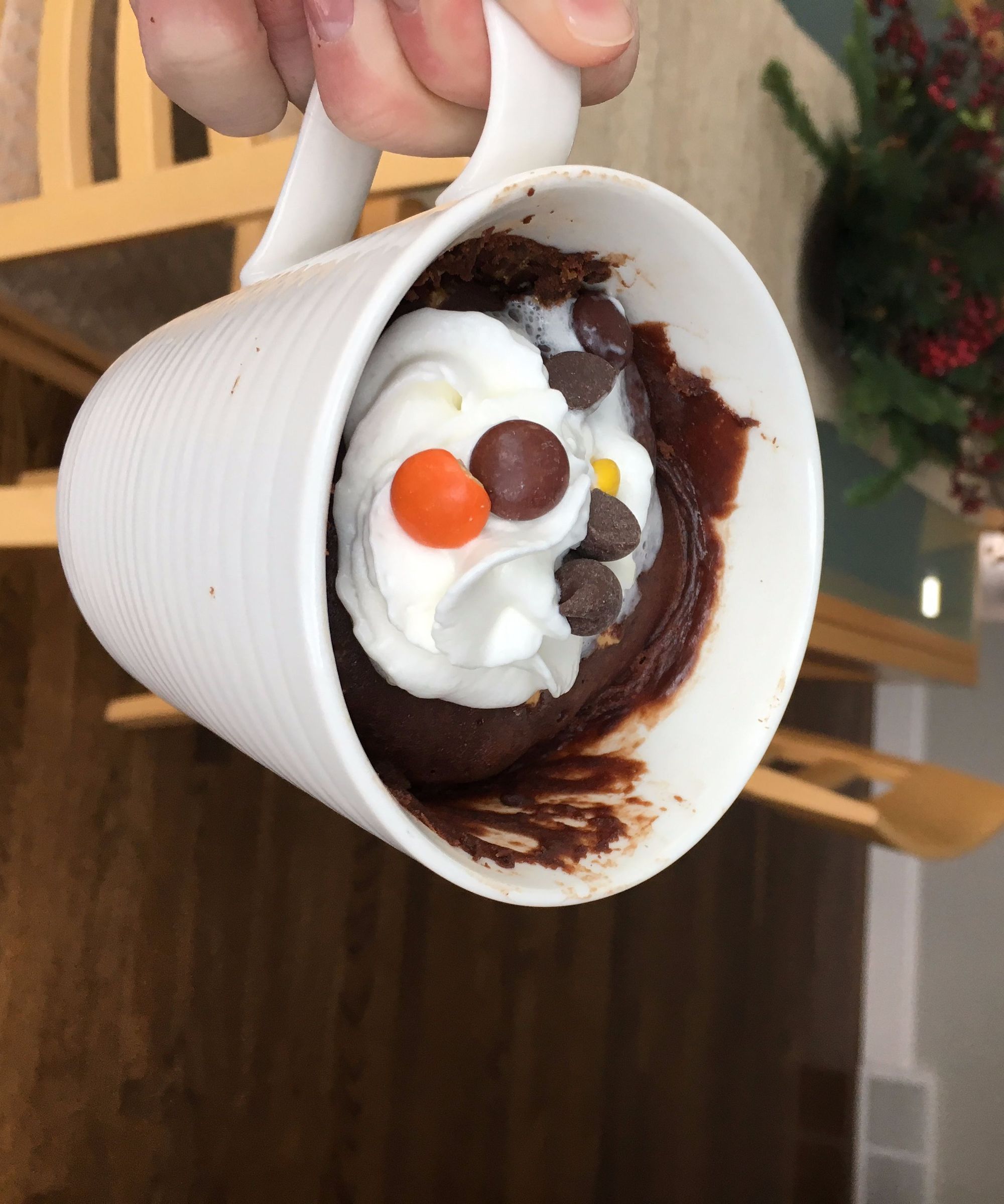 Easy Chocolate Peanut Butter Mug Cake (eggless).