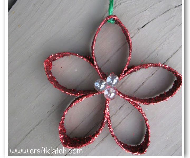 Christmas Flower Ornament Recycling Craft
