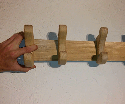 Sliding Hook Wall Coat Rack