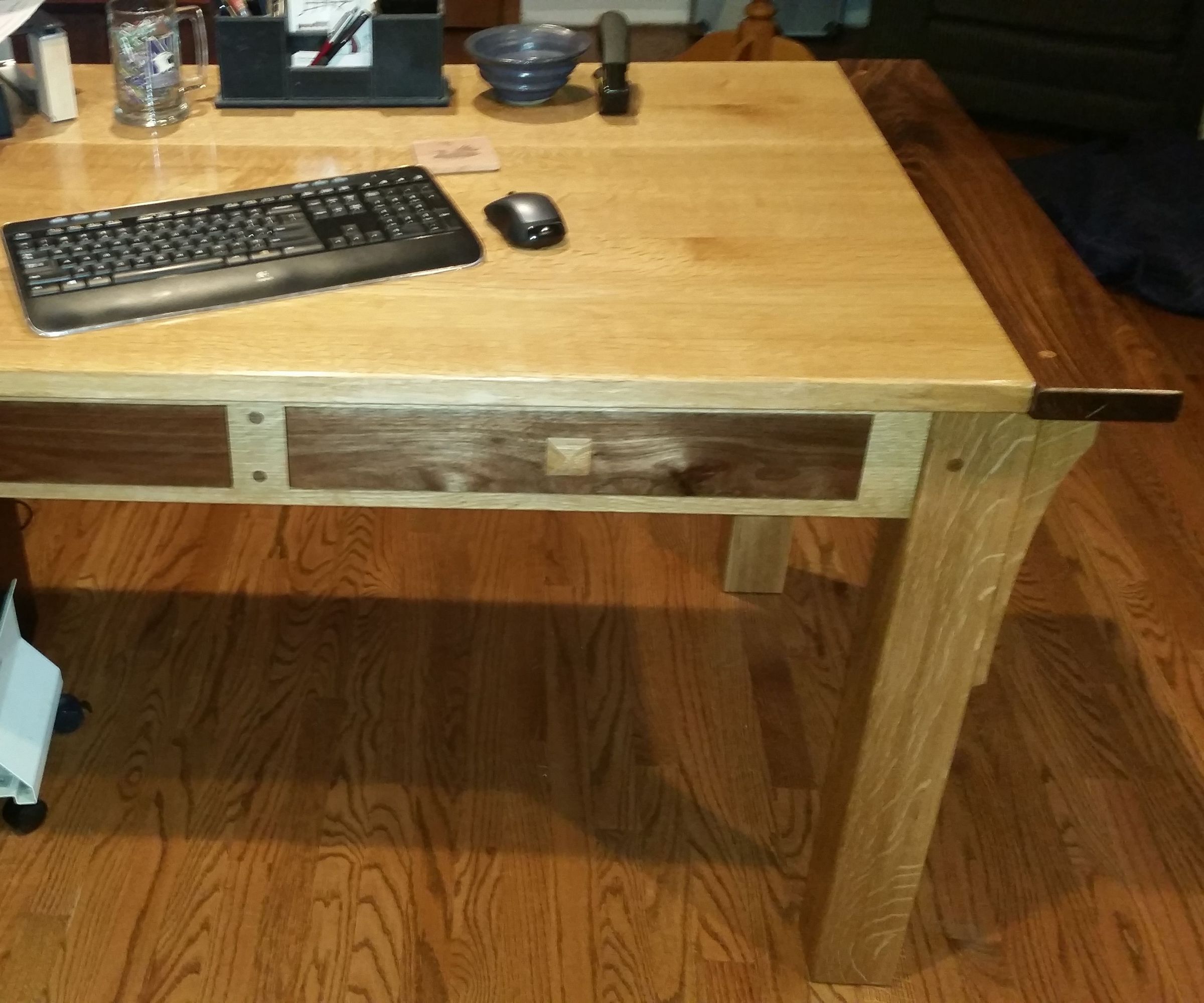 Quartersawn White Oak / Walnut Library Table