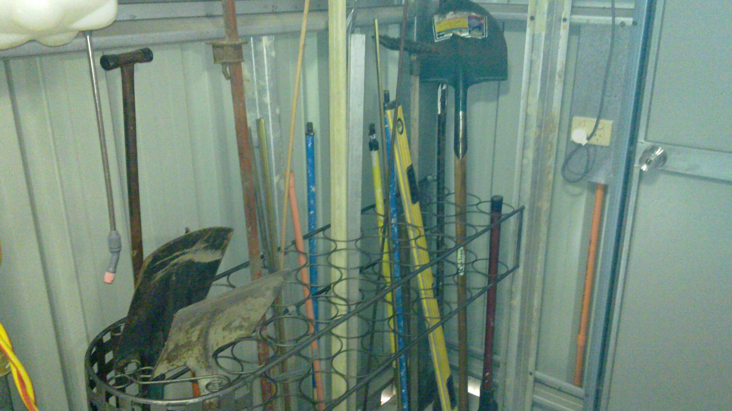 Use for Old Wine Rack to Be a Tool Rack