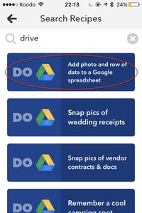 Connect IFTTT DO Camera and Google Drive (Part 1)