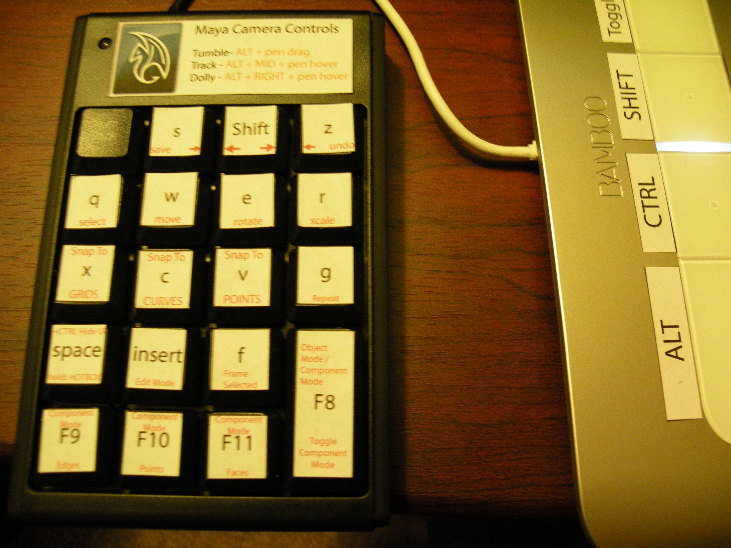 Use a USB Number Pad for Maya Shortcuts.