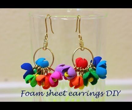  Earrings DIY ( Using Foam Sheet) Style 1