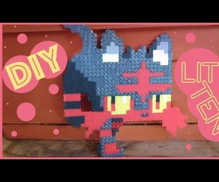 DIY: Litten From Pokemon | Bead Sprites (Perler/Hama/Arktal Beads) 