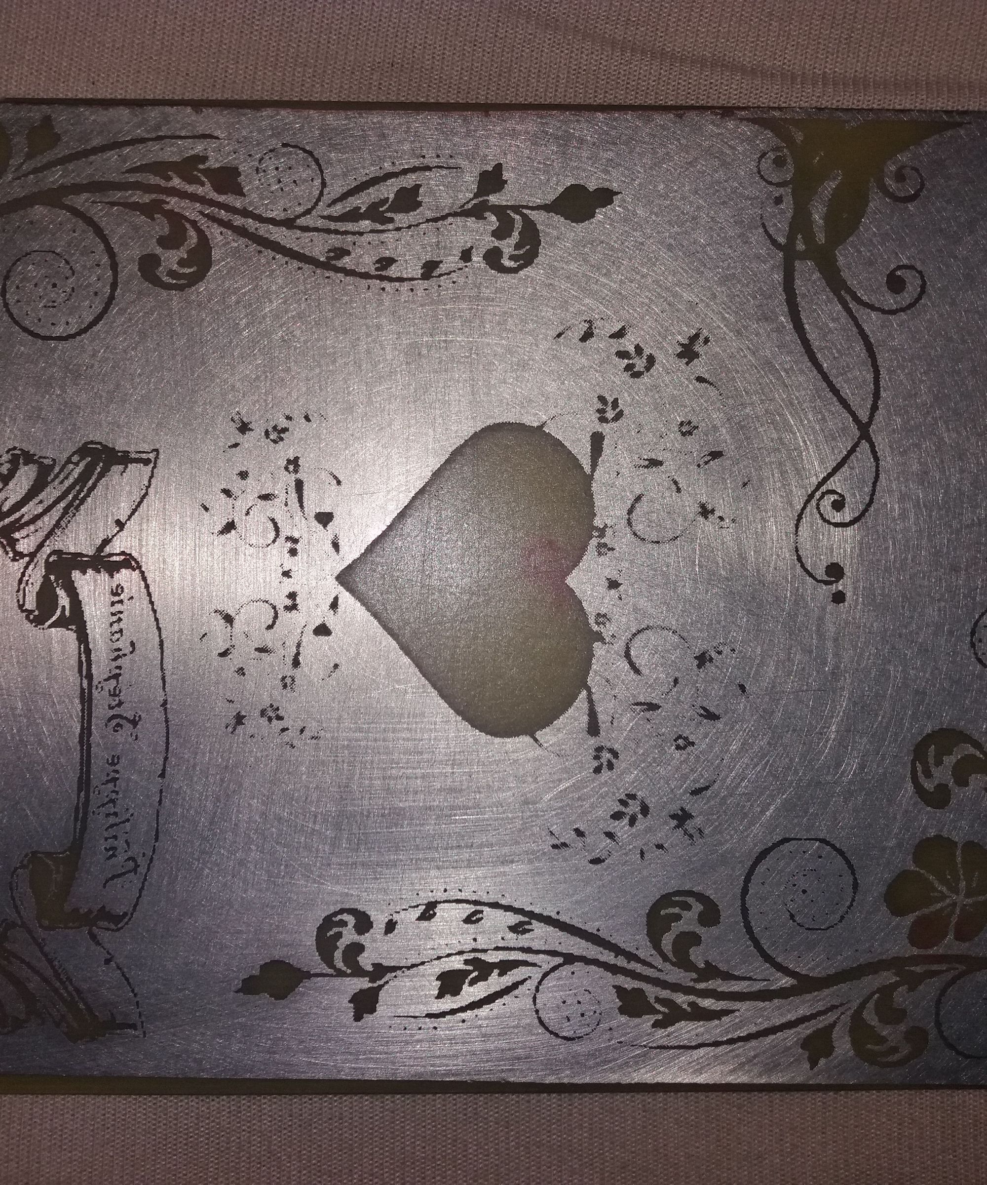 Copper Serigraphy for Valentine's Day