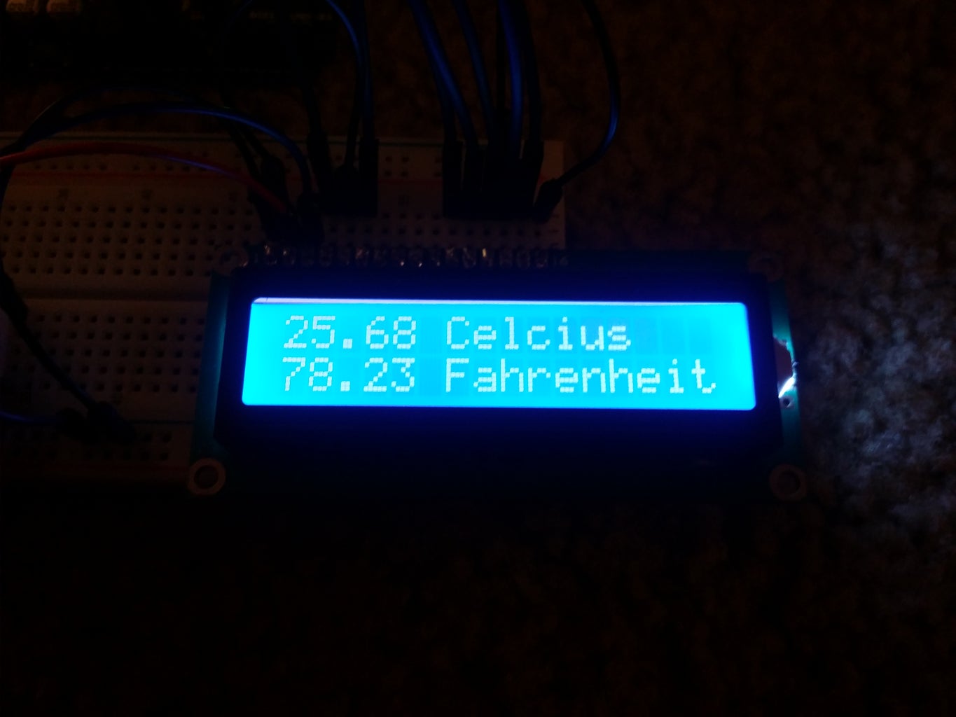Arduino Powered Temperature Sensor With LCD Output First Time Author ...