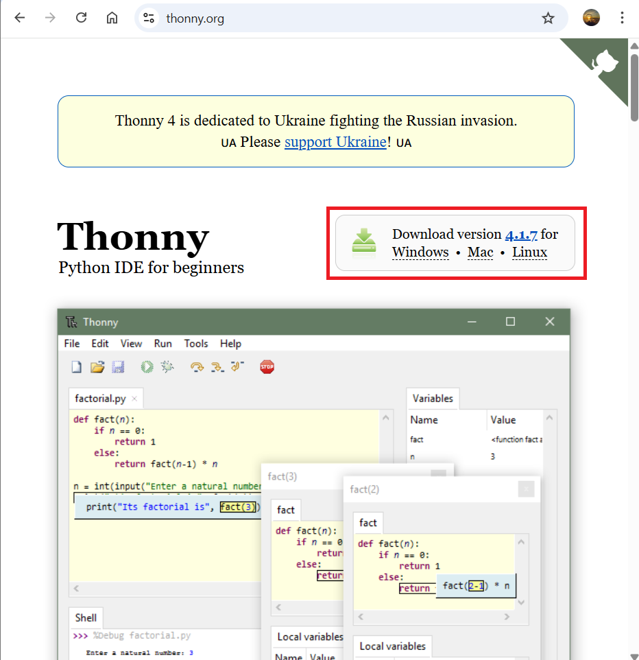Thonny IDE Download
