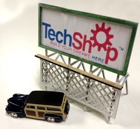 Model Train Billboard