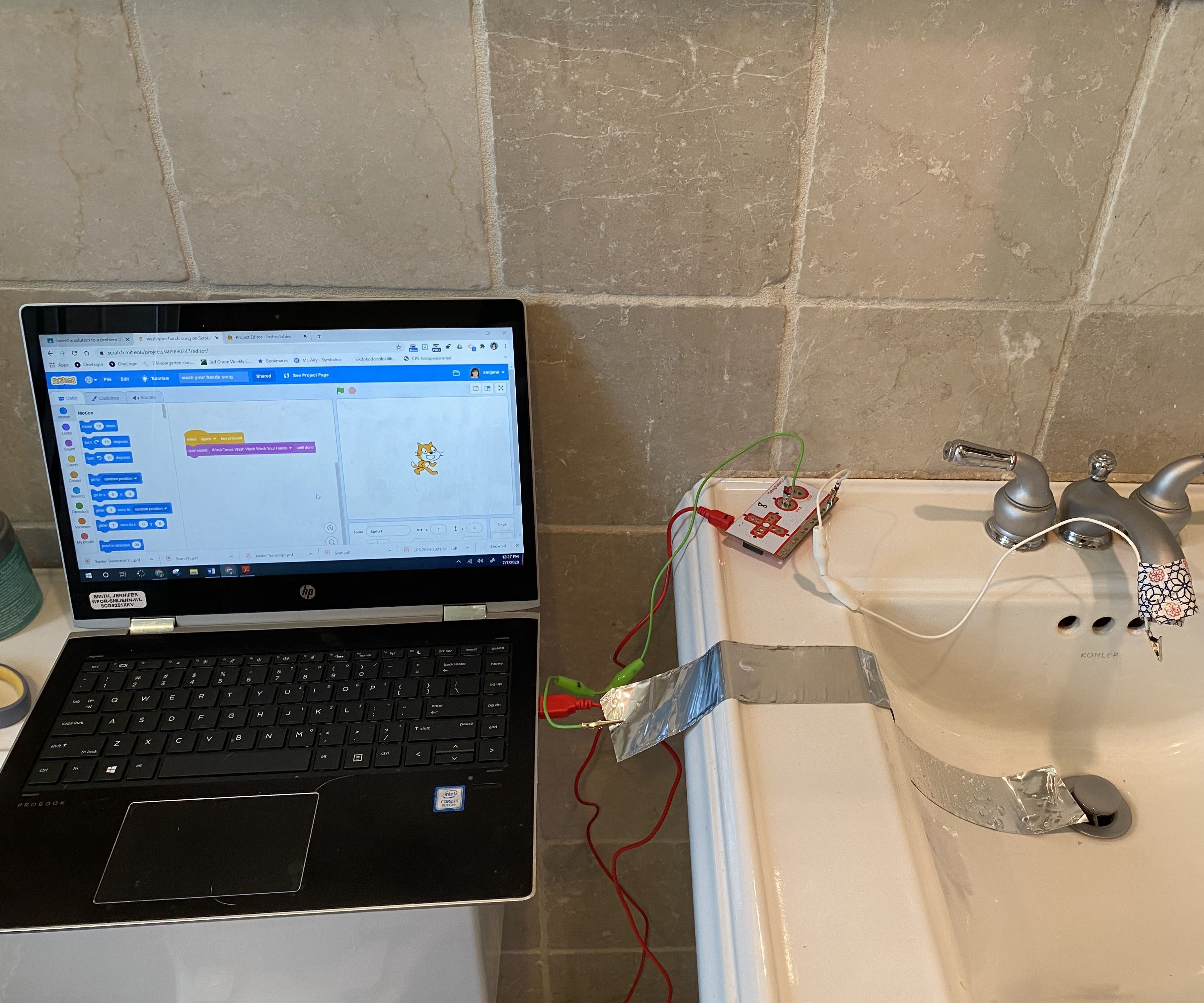 Makey Makey Hand Washing