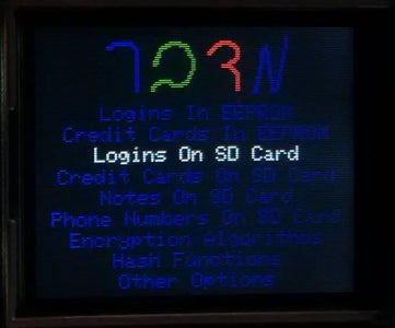 Add Login to SD Card