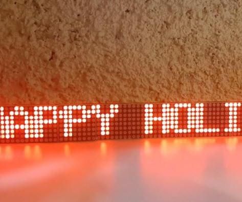 How to Scroll Text on Multiple MAX7219 LED Matrix Displays With Arduino