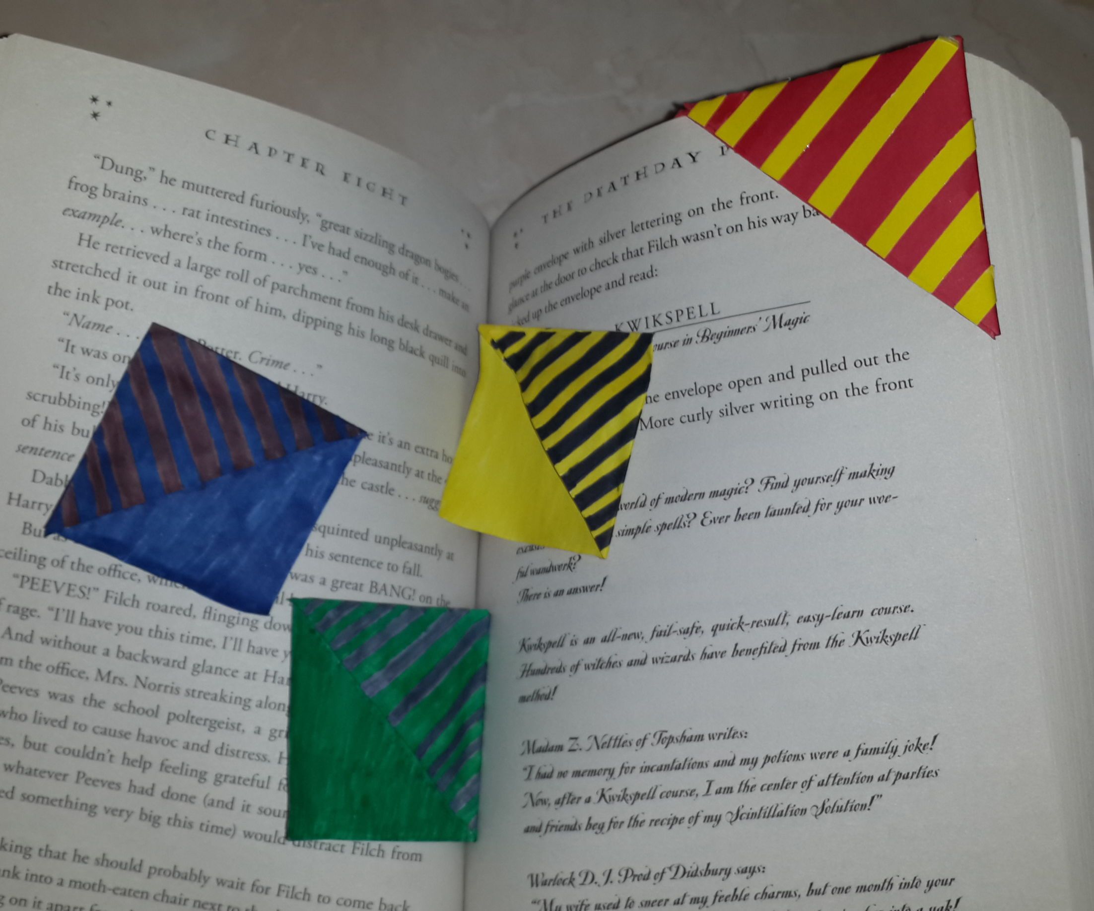 Harry Potter Different Houses Bookmark Gryfffindor Slytherin Ravenclaw Hufflepuff