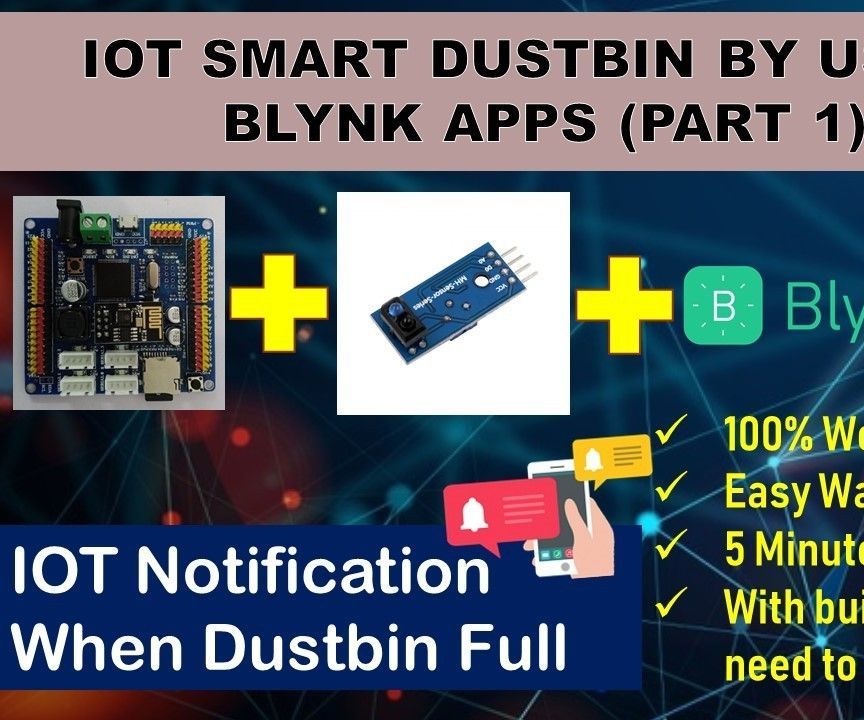 How to Make IOT Smart Dustbin by Using MA-01 IOT Magic Kit and IR Sensor
