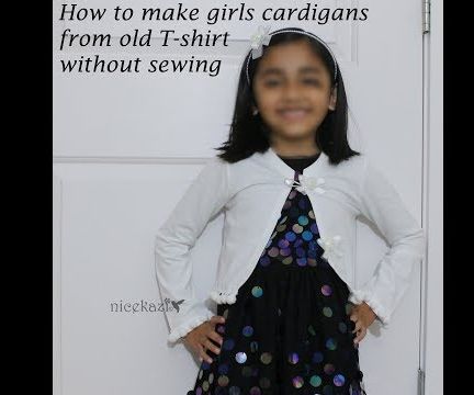 How to Make Girls Cardigans  From Old T-shirt Without Sewing :DIY  Cardigans