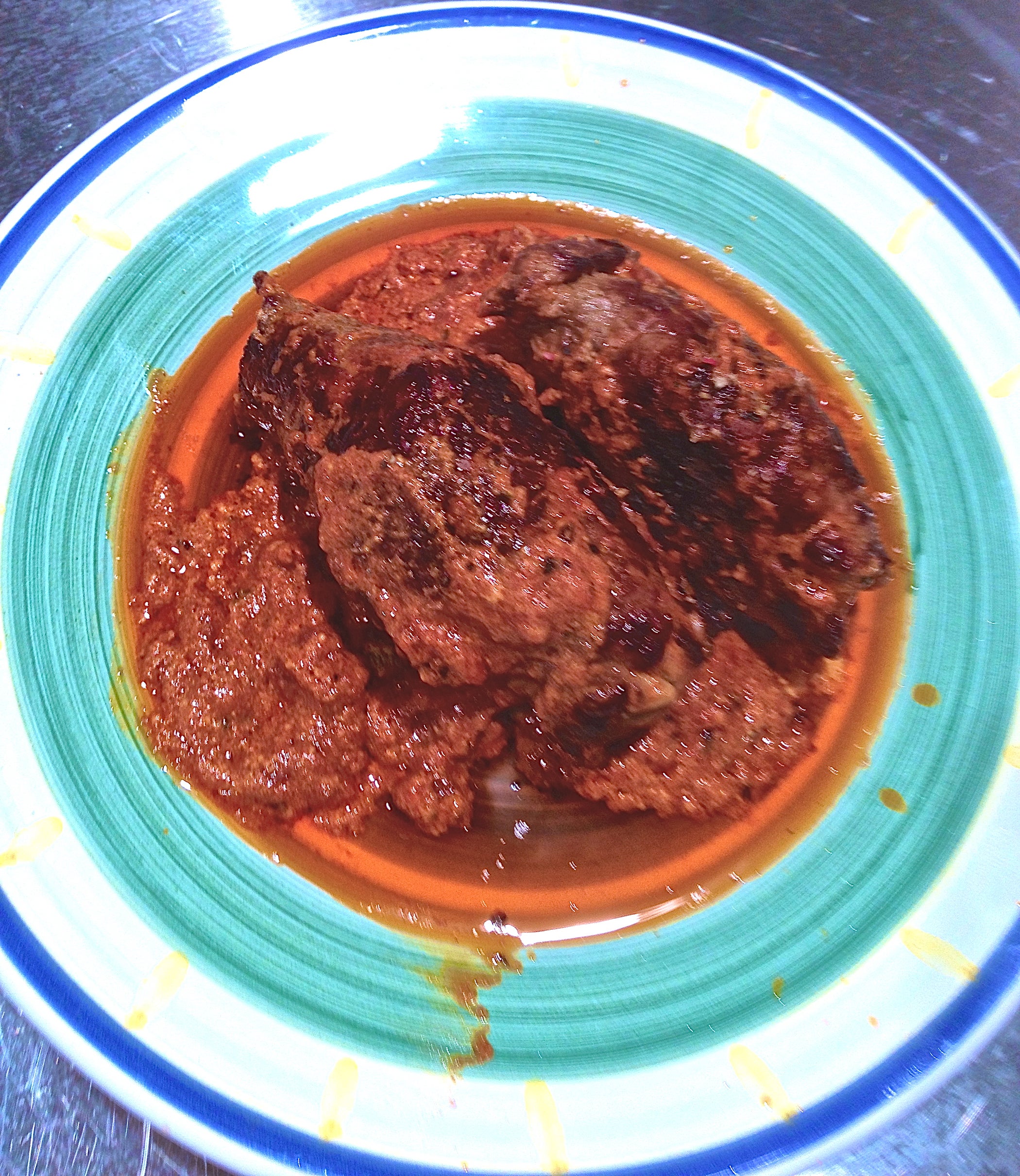 Braciole....stuffed Flank Steak in a Creme/tomato Sauce 4 Steps (with