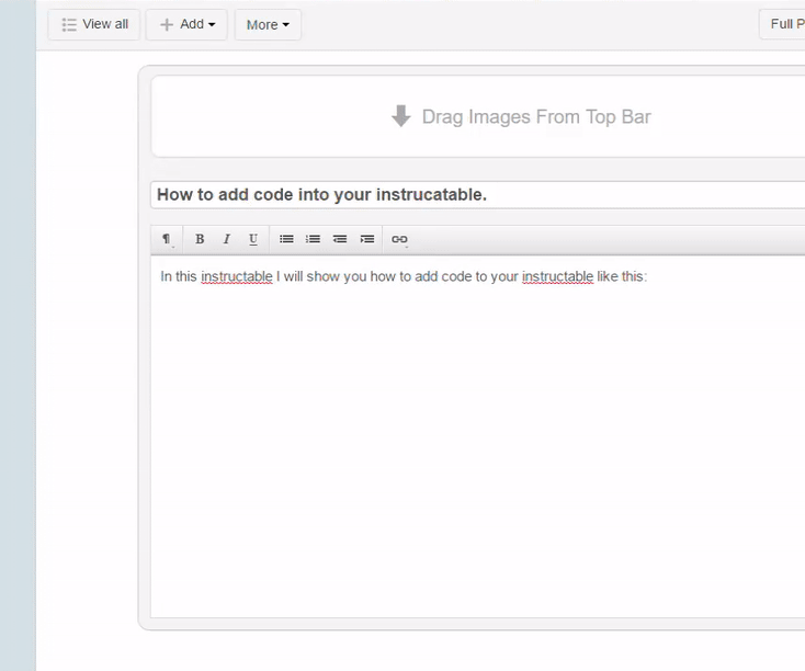 How to Add Code Into Your Instrucatable.
